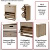 Schuhkipper HWC-K45, Schuhschrank Schuhregal, 81x60x25cm 2 Klappen, MDF aus Paulownia ~ grau-braun Bild 2