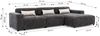 Ecksofa Designersofa ROMY MAX in Stoff Enjoy Me Taupe Ottomane Links Bild 2