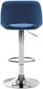 Barhocker 2er Set JAKSON - Blau, Samt, Chrom Barhocker mit Lehne Barstuhl Tresenhocker Tresenstuhl Kneipenhocker Kneipenstuhl Bild 2