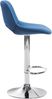 Barhocker 2er Set JAKSON - Blau, Samt, Chrom Barhocker mit Lehne Barstuhl Tresenhocker Tresenstuhl Kneipenhocker Kneipenstuhl Bild 4