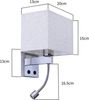 ZMH LED Wandleuchte Leselampe Stoffschirm Schwenkbar Bettlampe mit Schalter Schlafzimmer, Augenschutz, LED fest integriert, ‎Warmweiß, Nicht Dimmbar Zum Gebrauch im Freien und in geschlossenen Räumen Bild 2