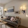 ZMH LED Wandleuchte Leselampe Stoffschirm Schwenkbar Bettlampe mit Schalter Schlafzimmer, Augenschutz, LED fest integriert, ‎Warmweiß, Nicht Dimmbar Zum Gebrauch im Freien und in geschlossenen Räumen Bild 4