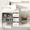 Waschbeckenunterschrank Mit U-Ausschnitt & Soft-Close - Badezimmerschrank Mit Schrank Und 3 Schubladen, Erhöhte Füße Bild 5