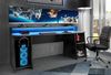 Gamingtisch >TEZAUR< LED-Wechselbeleuchtung, Fächer, schwarz matt - 200x91,1x72cm (B/H/T) Bild 2