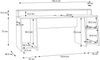 Gamingtisch >TEZAUR< LED-Wechselbeleuchtung, Fächer, schwarz matt - 200x91,1x72cm (B/H/T) Bild 5