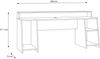 Gamingtisch >TEZAUR< LED-Wechselbeleuchtung, Fächer, schwarz matt - 200x91,1x72cm (B/H/T) Bild 4