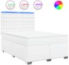 vidaXL Boxspringbett mit Matratze Weiß 140x200 cm Kunstleder 3293025 Bild 2