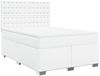 vidaXL Boxspringbett mit Matratze Weiß 140x200 cm Kunstleder 3293025 Bild 3