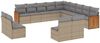 vidaXL 13-tlg. Garten-Sofagarnitur mit Kissen Beige Poly Rattan 3260568 Bild 2