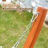 HOMAVO Hängematte mit Gestell, Mit 2 Hängematte, Stabiles Holzgestell, 200kg Belastbarkeit, Maße: 320x120x120 cm, Höhenverstellbar, Blau Bild 4