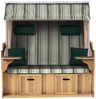 Strandkorb Hanse Strandkorb Strandkorb Ostsee XXL 2,5-Sitzer Volllieger Beige Grün, BxTxH: 150x80x160 cm, Ostsee XXL Volllieger, Ostsee 2,5-Sitzer Modell 2025, Stabiles Wacholder mit handgefertigtem Polyrattangeflecht Bild 2