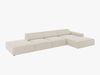 Micadoni Ecksofa Jodie 5-Sitzer Rechts Samt Bluvel Dunkelbeige Bild 2