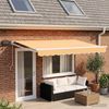 vidaXL Manuelle Gelenkarmmarkise mit LEDs Sand 3426208 Bild 3