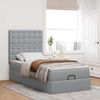 vidaXL Ottoman-Bett mit Matratze Hellgrau 90x200 cm Stoff 3313292 Bild 3
