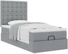 vidaXL Ottoman-Bett mit Matratze Hellgrau 90x200 cm Stoff 3313292 Bild 5