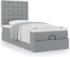 vidaXL Ottoman-Bett mit Matratze Hellgrau 90x200 cm Stoff 3313292 Bild 4