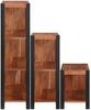 Bücherregal | Standregal 3 pcs Braun 80 x 30 x 110 cm Massivholz Akazie Bild 5