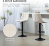 Stuhl 63–84 cm, höhenverstellbar & 360° drehbar, gepolstert, Beige,53x47x117 cm,2er-Set Bild 4