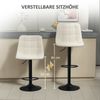 Stuhl 63–84 cm, höhenverstellbar & 360° drehbar, gepolstert, Beige,53x47x117 cm,2er-Set Bild 5
