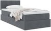 vidaXL Aufbewahrungsbett mit Matratze Dunkelgrau 100 x 200 cm Samt 3370738 Bild 3