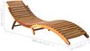 vidaXL | Sonnenliege | 1-Person Braun 55 x 184 x 64cm Massivholz Akazie 46650 Bild 5
