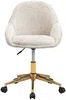 Vente-unique - Bürostuhl höhenverstellbar - Stoff - Beige & Gold - NAODY Bild 2