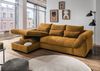 Polsterecke >Felicia< Schlaffunktion, Stauraum, Cord gold - 302x89x188cm (BxHxT) Bild 3