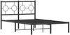 vidaXL Bettgestell mit Kopfteil Metall Schwarz 120x190 cm 376223 Bild 3