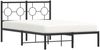 vidaXL Bettgestell mit Kopfteil Metall Schwarz 120x190 cm 376223 Bild 4