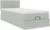 vidaXL Ottoman-Bett mit Matratze & LEDs Hellgrau 100x200 cm Samt 3312602 Bild 5