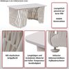 Loungetisch HWC-P90, Gartentisch Balkontisch Outdoor, Seilgeflecht Rope Sinterstein 43x90x45cm ~ anthrazit, Platte grau Bild 2