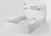 Vente-unique - MEDERICK Bett Holz, Platte Weiß - B 148 cm x H 115,6 cm x L 211,2 cm Bild 4