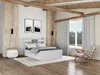 Vente-unique - MEDERICK Bett Holz, Platte Weiß - B 148 cm x H 115,6 cm x L 211,2 cm Bild 2