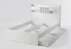Vente-unique - MEDERICK Bett Holz, Platte Weiß - B 148 cm x H 115,6 cm x L 211,2 cm Bild 5