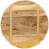 vidaXL Tischplatte Ø 70x1,5 cm Rund Raues Massives Mangoholz 370009 Bild 5