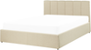 Bett mit Stauraum DREUX 140 x 200 cm Stoff Beige Bild 4