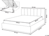 Bett mit Stauraum DREUX 140 x 200 cm Stoff Beige Bild 2