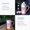 Intirilife Tasse, 1-tlg, Porzellan, Kaffee Tee Tasse mit Deckel Muttertags Geschenk World's Best Mom 280ml Bild 3