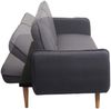 Schlafsofa HWC-J18, Couch Klappsofa Gästebett Bettsofa, Schlaffunktion Stoff/Textil 185cm ~ anthrazit-grau Bild 2