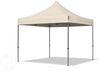 3x3 m Faltpavillon, PREMIUM Stahl 40mm, Seitenteile mit Sprossenfenstern, creme Bild 2