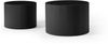 Couchtisch 2er-Set rund, 60 x 60 x H 40 / 48 x 48 x H 35 cm, MDF in Schwarz, platzsparend nestbar Bild 4