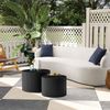 Couchtisch 2er-Set rund, 60 x 60 x H 40 / 48 x 48 x H 35 cm, MDF in Schwarz, platzsparend nestbar Bild 3