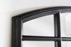 Design Rundbogen-Fenster-Spiegel 120cm schwarz Sprossen Landhaus Bild 3