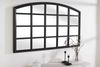 Design Rundbogen-Fenster-Spiegel 120cm schwarz Sprossen Landhaus Bild 2
