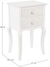 Kommode Ennirola aus MDF, klassisch mit geschnitztem Blumenmuster, weiß, 2 Schubladen Bild 2