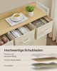 Songmics Kommode mit 7 Stoffschubladen, Holz / Metall cremeweiß-wolkenweiß, 98 x 28,5 x 85 (BxTxH) cm Bild 4