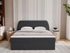 GRAINGOLD Bogota Boxspringbett 140x200, Doppelbett mit groß Bettkästen, Velour-Stoff, Schwarz Schwarz Bild 3