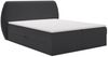 GRAINGOLD Bogota Boxspringbett 140x200, Doppelbett mit groß Bettkästen, Velour-Stoff, Schwarz Schwarz Bild 2
