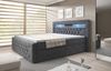 PROMETO Möbel Boxspringbett ARONA - Matratze, 2 Schubladen und Topper, LED und Chesterfield, mit 2 Schubladen, mit Topper und Matratze Bild 2