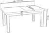 WFL GROUP Esstisch Gemini ausziehbar rechteckig modern mit schwarzen Holzbeinen (MADE IN EU, 5 Gr. – 120/140/160/170/200 cm ausziehbar auf 160/180/210/250/300 cm), platzsparender Tisch in Holzoptik für Küche, Esszimmer oder Wohnzimmer Bild 3